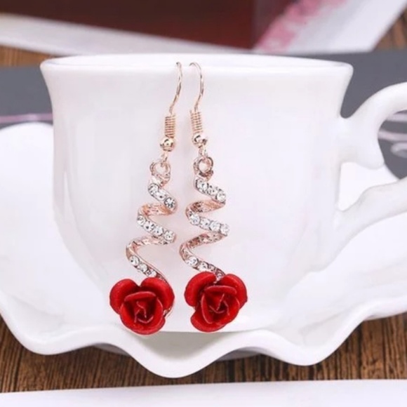 Jewelry - 3x$18 Flower Spiral Book Earrings
